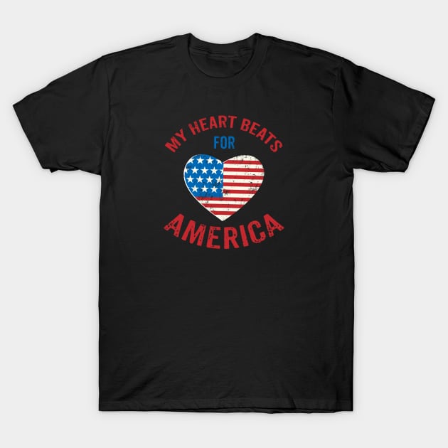 My heart beats for America T-Shirt by LebensART